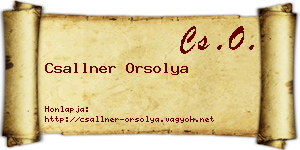 Csallner Orsolya névjegykártya
